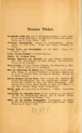 Benutzte Bücher