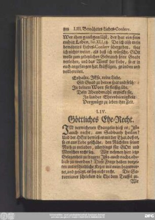 LIV. Göttliches Ehe-Recht.