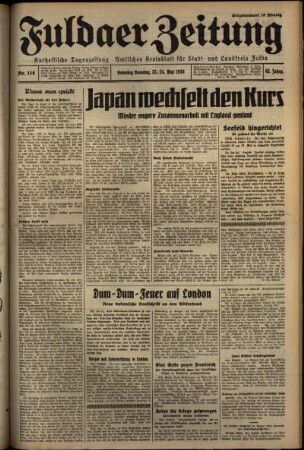 Erste Ausgabe vom Samstag, den 23. Mai 1936.