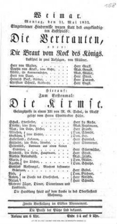 Die Vertrauten, oder: Die Braut vom Rock des Königs