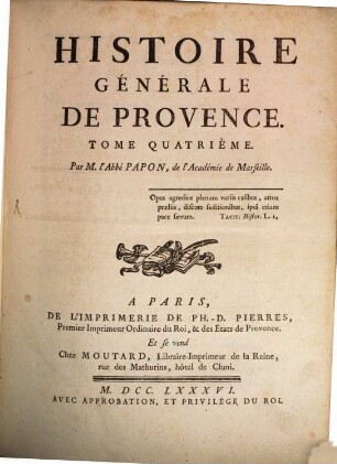 Histoire Générale De Provence : dédiée aux états. 4