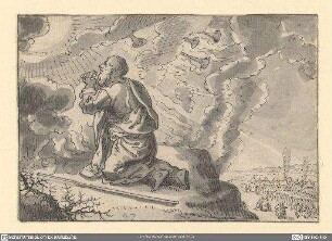 Gott erscheint Mose auf dem Berg Sinai