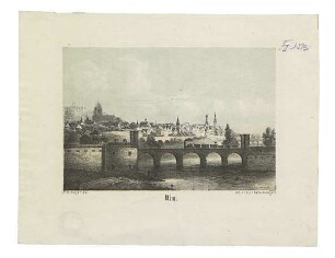Ulm von Südwesten. Um 1860