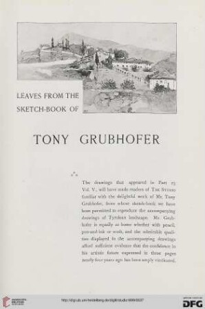 15: Leaves from the sketch-book of Tony Grubhofer