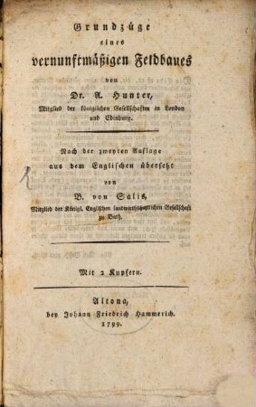 Grundzüge eines vernunftmäßigen Feldbaues