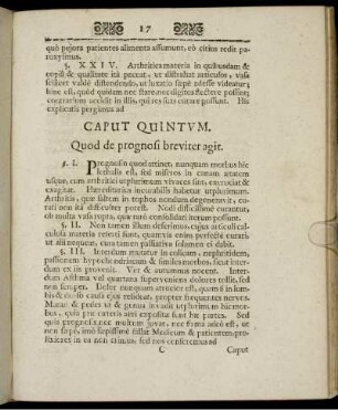 Caput Quintum. Quod de prognosi breviter agit.