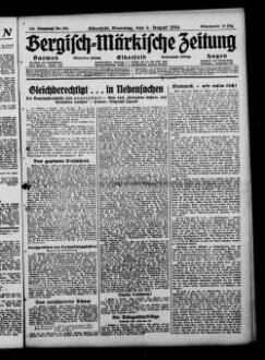 Bergisch-märkische Zeitung. 1924-1938