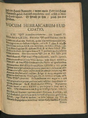 Vocum Hebraicarum Elucidatio.