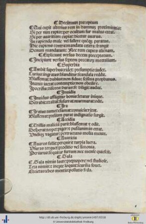 Versus septem peccatorum mortalium.