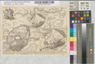 Bergen (bei Frankfurt), Schlachtplan: Bataille de Bergen près de Francfort gagnée par S.E. le duc de Broglie sur la S.A. le Pr. Ferdinand le 13 Avril 1759. Des. et Gravée par I.C. Baek Frfrt.
