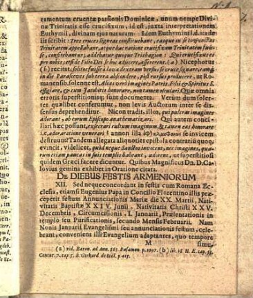 De Diebus Festis Armeniorum. XII.