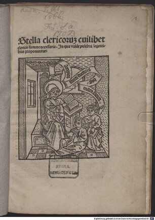 Stella clericorum : mit Gedicht ‘Aspice presentis ...’ auf das Werk in Akrostichonform zur Nennung des Druckers Antoine Caillaut