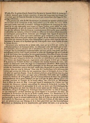 Suite Des Reflexions Sur l'Ordonnance de M. l'Archevêque de Paris du 29. Septembre 1729.
