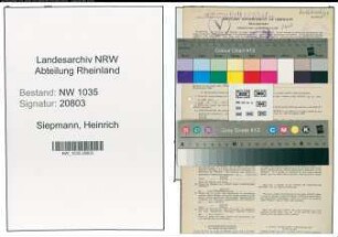 Entnazifizierung Heinrich Siepmann , geb. 24.09.1890 (Beamter)