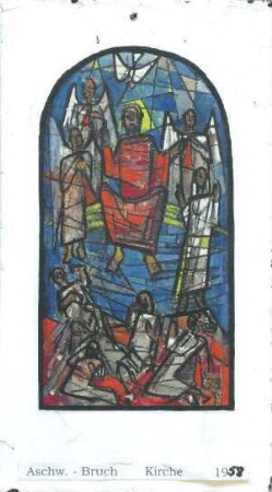 Entwurf - Chorfenster Dorfkirche Aschw.-Bruch (Christi Himmelfahrt)