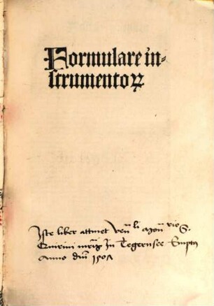 Formulare instrumentorum