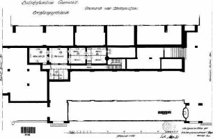 Stuttgart-Bad Cannstatt: Empfangsgebäude Verwaltungsgebäude Teil-Grundriß Kellergeschoß