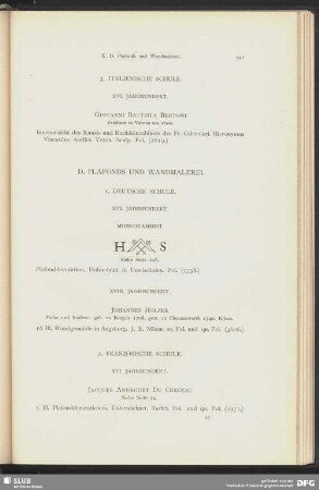D. Plafonds und Wandmalerei