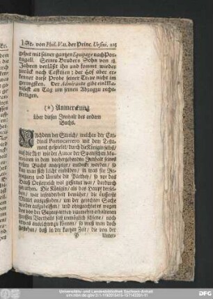 Anmerkung über diesen Innhalt des andern Buchs.