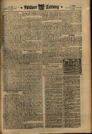Zweite Ausgabe vom Montag, den 10. Oktober 1910.