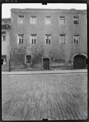 Pirna-Altstadt, Schmiedestraße 48. Wohnhaus (um 1600). Straßenfront