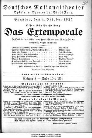 Das Extemporale