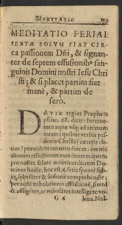 Meditatio Feriae Sextae Solum Fiat Circa passionem Domini ...