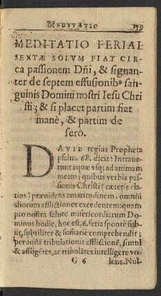 Meditatio Feriae Sextae Solum Fiat Circa passionem Domini ...