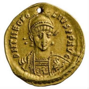 Münze, Solidus, 430 - 440 n. Chr.