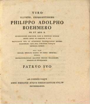 Johannis Francisci Wilhelmi Boehmer Commentatio Anatomico-Physiologica De Nono Pare Nervorvm Cerebri