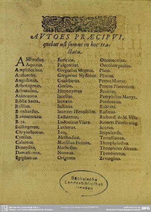 Autoes Praecipui, quibus usi sumus in hoc tratactu