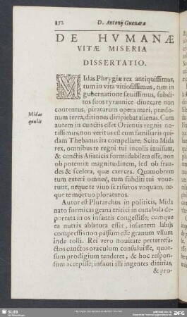 De Humanae Vitae Miseria Dissertatio