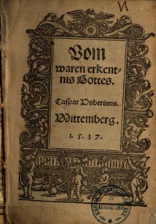 Vom waren erkentnis Gottes