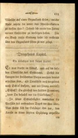 Dreyzehntes Kapitel. Ein unlustiges doch kurzes Kapitel.