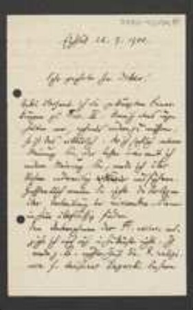 Brief von Joseph Schwertschlager an Unbekannt