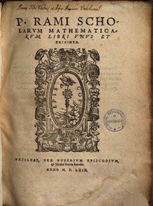 Scholae mathematicae : Libri XXXI