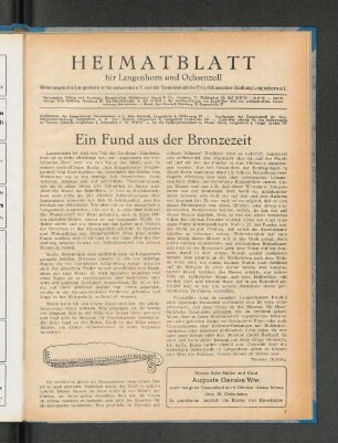Ein Fund aus der Bronzezeit