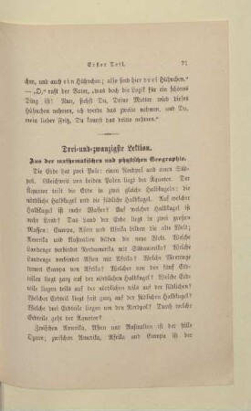 Drei-und-zwanzigste Lektion