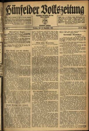 Ausgabe vom Freitag, den 16. Dezember 1921.