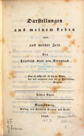 Darstellungen aus meinem Leben und aus meiner Zeit : in zwei Theilen, 8. Darstellungen aus einer Reise durch Schweden und Dänemark im Sommer des Jahres 1839