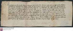 v. Sassen, Familie: Windhausen'scher Lehnbrief für Joachim v. Sassen über Lehnstücke zu Queckborn, Lauter, Weikartshain, Borningen, Ettingshausen,...