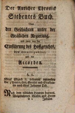 Des weil. ältesten Stadts-Predigers zu Aurich Christian Funcks Ost-Friesische Chronick, 4
