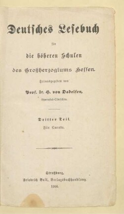 Teil 3, [Schülerband]: Für Quarta