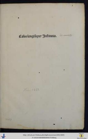 Casus longi super Institutis