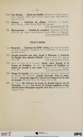 Tentures (Nr. 797-800)