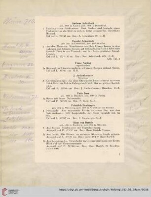 Ölgemälde, Aquarelle und Handzeichnungen des 19. und 20. Jahrhunderts (Nr. 1-104)