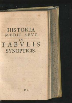 Historia Medii Aevi In Tabulis Synopticis.