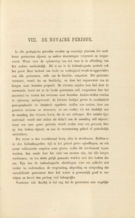 VIII. De novaire periode