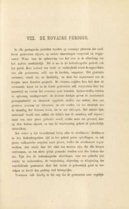 VIII. De novaire periode