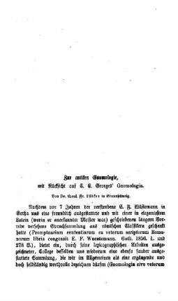 Zur antiken Gnomologie